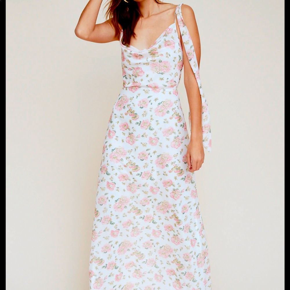 Revolve LPA Gown 168 in Blush Rose Garden size xxs